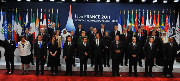 G20 leaders in Cannes