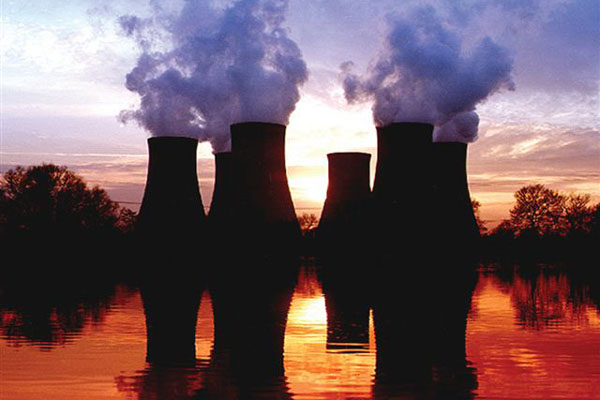 Cooling towers at the Drax power plant