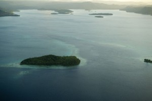 Ariel view of the Soloman Islands