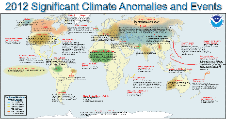 NOAA 2012 Global Extreme Weather Map