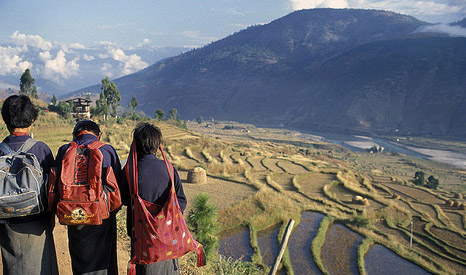 Farmers in Bhutan face an uncertain future if climate change starts to affect the region's water cycle (Pic: World Bank)