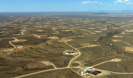 Wyoming's gas fields, a small picture of the USA's vast shale gas industry (Pic: Sky Truth/Flickr)