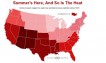 US turning red as summer temperatures soar