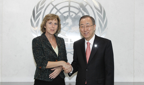 Secretary General Ban Ki-moon and EU climate chief Connie Hedegaard (Pic: UN Photo/Paulo Filgueiras)
