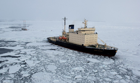 Russian icebreaker the Kapitan Dranitsyn, which pilots cargo ships on the Northern Sea route (Pic; NOAA)