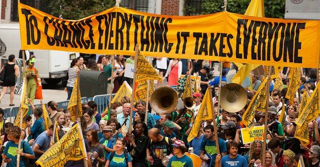The 2014 New York climate march was a huge - if distinctly left wing - affair (Pic: South Bend Voice/Flickr)