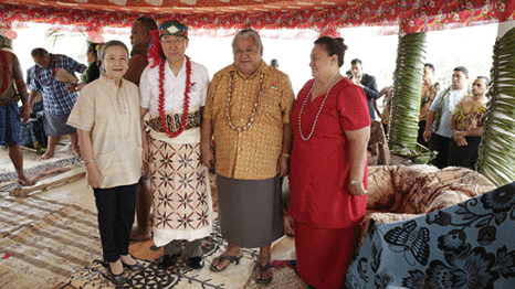 Ban Ki-moon was given the title of 'Tupua' or 'chief' during a traditional ceremony in Saleapaga, Samoa, ahead of the UN small islands conference (Pic: UN Photo/E. Schneider)