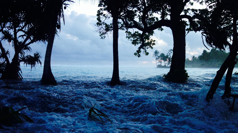On average just 2m above sea level, the Marshall Islands are vulnerable to storm surges (Pic: Alson J Kelen)