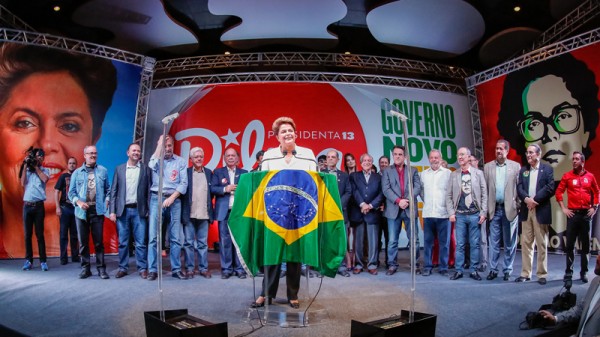 Dilma Rousseff won a second term as Brazil's president by a narrow margin (Pic: Flickr/Sala de Imprensa/Ichiro Guerra)