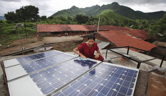Investment in small-scale power generation, mainly rooftop solar, soared by a third in 2014 (Pic: Department for International Development/Flickr)