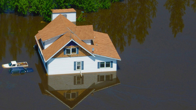 Flooded neighbourhood in the US state of Minnesota (Pic: DVIDSHUB/Flickr)