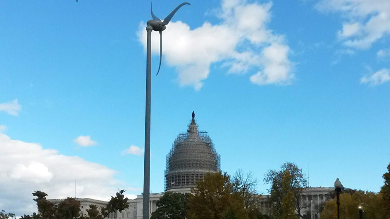 The lone Capitol Hill wind turbine (Pic: Ed King/RTCC)