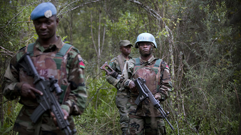 UN peacekeepers on patrol in the Congo - war has raged since 1997 (Pic: Sylvain Liechti/UN photos)  