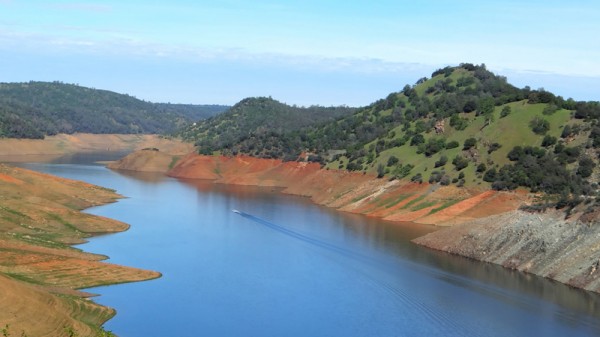Low water levels in Don Pedro lake last month (Pic: Flickr/Rene Rivers)