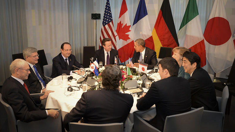 G7 leaders at the 2014 Hague summit (Pic: Number 10/Flickr)