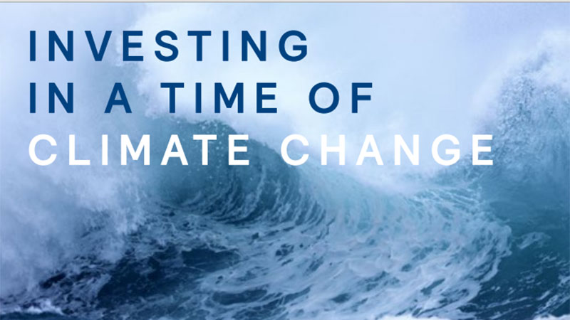 (Pic: Mercer report opening page - Investing in a Time of Climate Change)