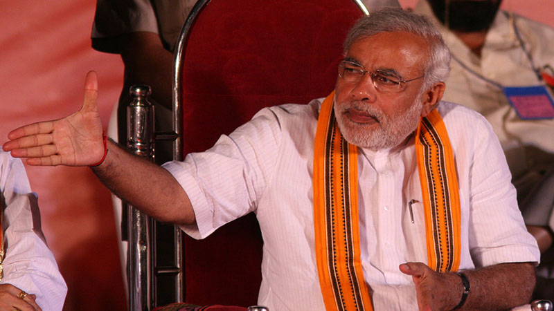 Prime minister Narendra Modi has bullish plans for solar power (Flickr/ Al Jazeera)