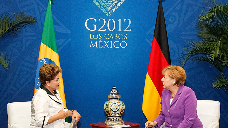 Los Cabos - México, 19/06/2012. Presidenta Dilma Rousseff durante encontro com a chanceler alemã, Angela Merkel. Foto: Roberto Stuckert Filho/PR.