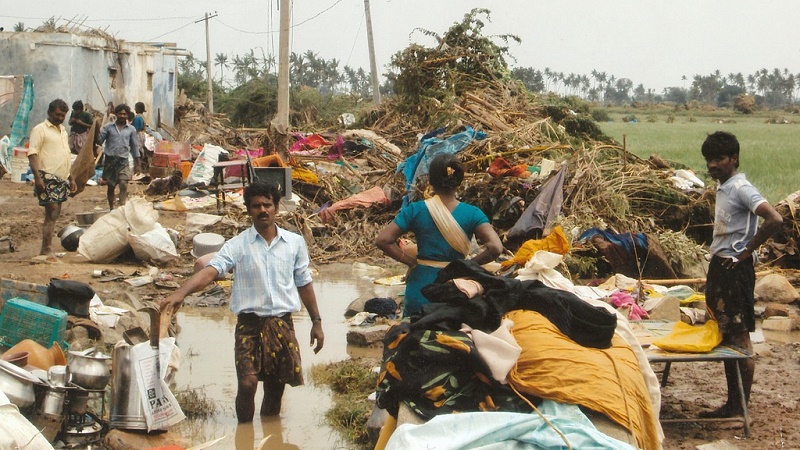 The aftermath of flooding in Andhra Pradesh, India (Flickr/Heather Cowper)