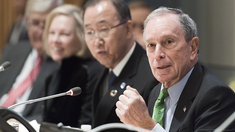 Michael Bloomberg, Secretary-General's Special Envoy for Climate Change, speaks at the 2016 Investor Summit on Climate Risk (Pic: UN Photos)