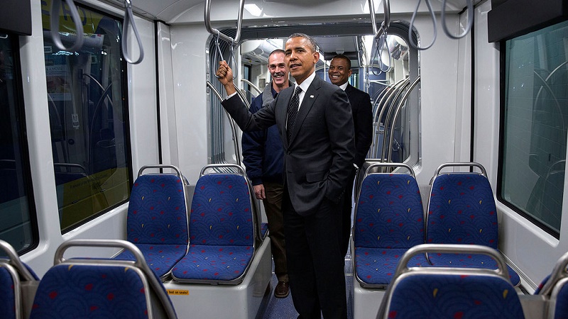 Obama's on the TRAIN! 