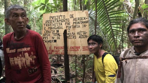 Will these hand-painted signs be enough to stop a dam in the Amazon?