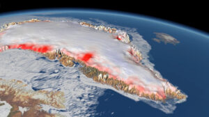 The equivalent of a 10km ice cube is melting each year, space monitoring shows