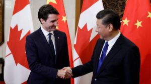 Justin Trudeau meeting Xi Jinping