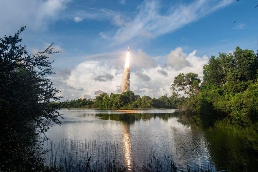 A rocket launched from French Guiana in Europe's corner of the Amazon.