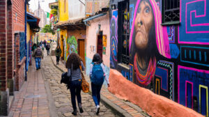 A street in Colombia's capital Bogota