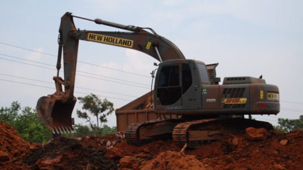 Digger excavating the BR-319. Brazil government eyes Amazon Fund to pay for controversial road