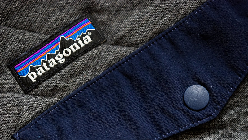 Clothing with the Patagonia logo on