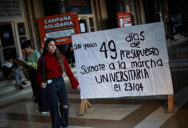 Argentinian Far-right president has taken an axe to funding for education and scientific bodies, sparking protests among university students